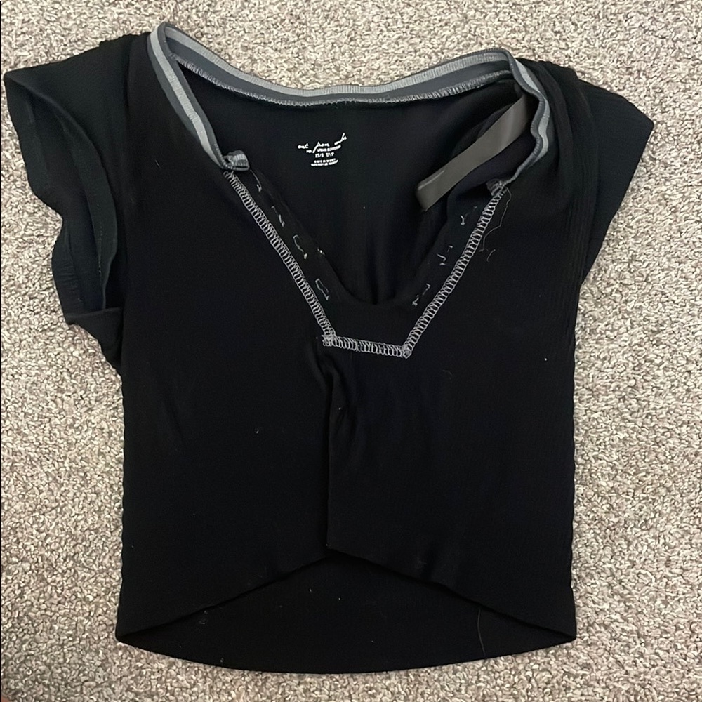 Urban Outfitters Black Asymmetrical Bodysuit